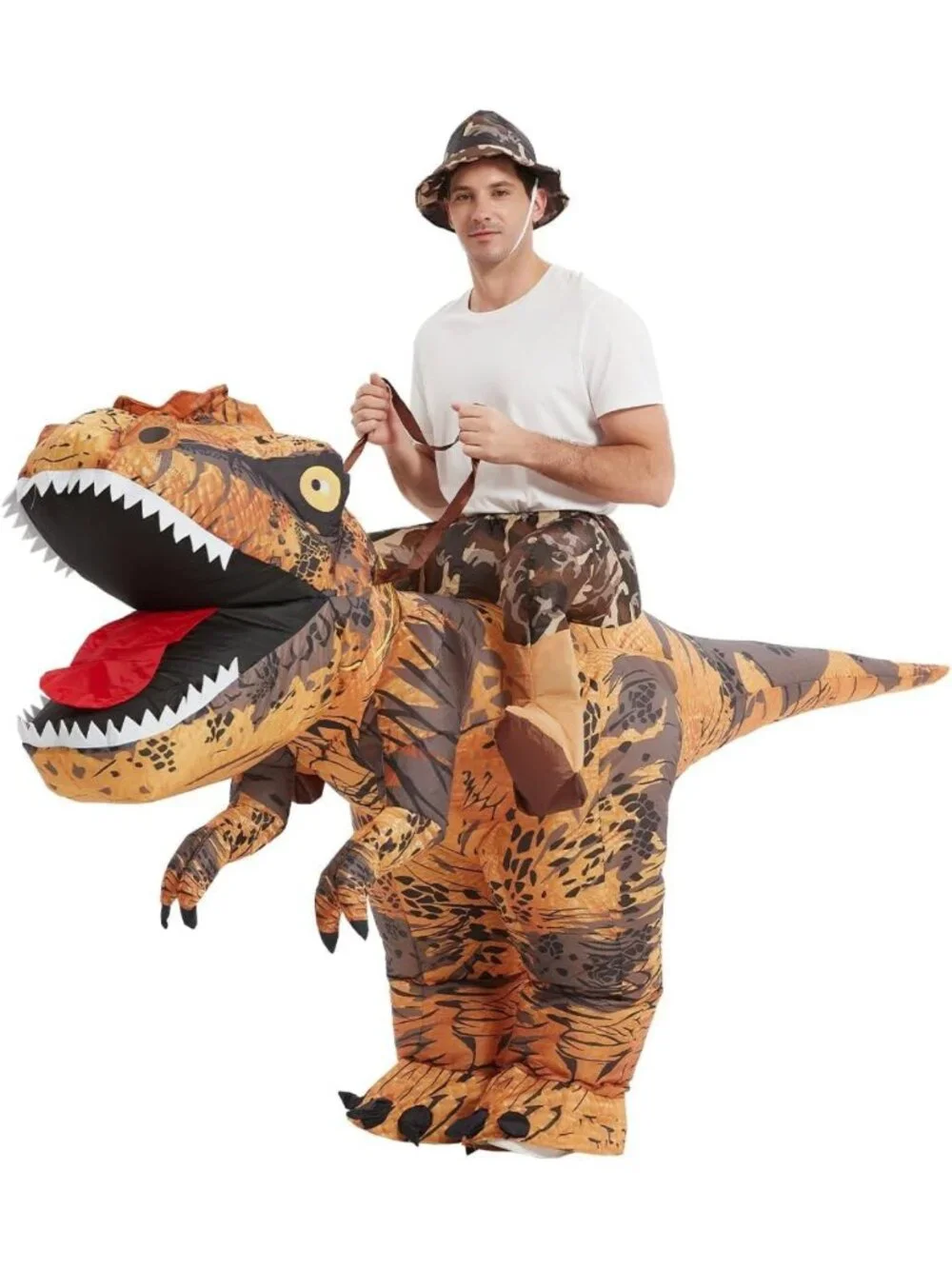 Inflatable T-Rex Dinosaur Costume for Adults - Lightweight, Flexible Halloween